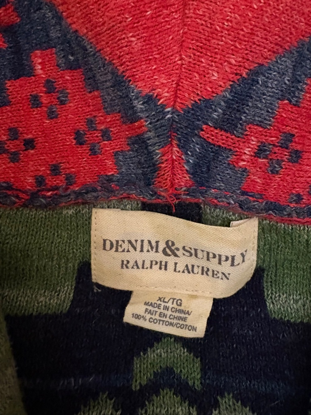 Ralph Lauren Denim and Supply Southwest Style Cardigan XL 100% cotton - Picture 2 of 6